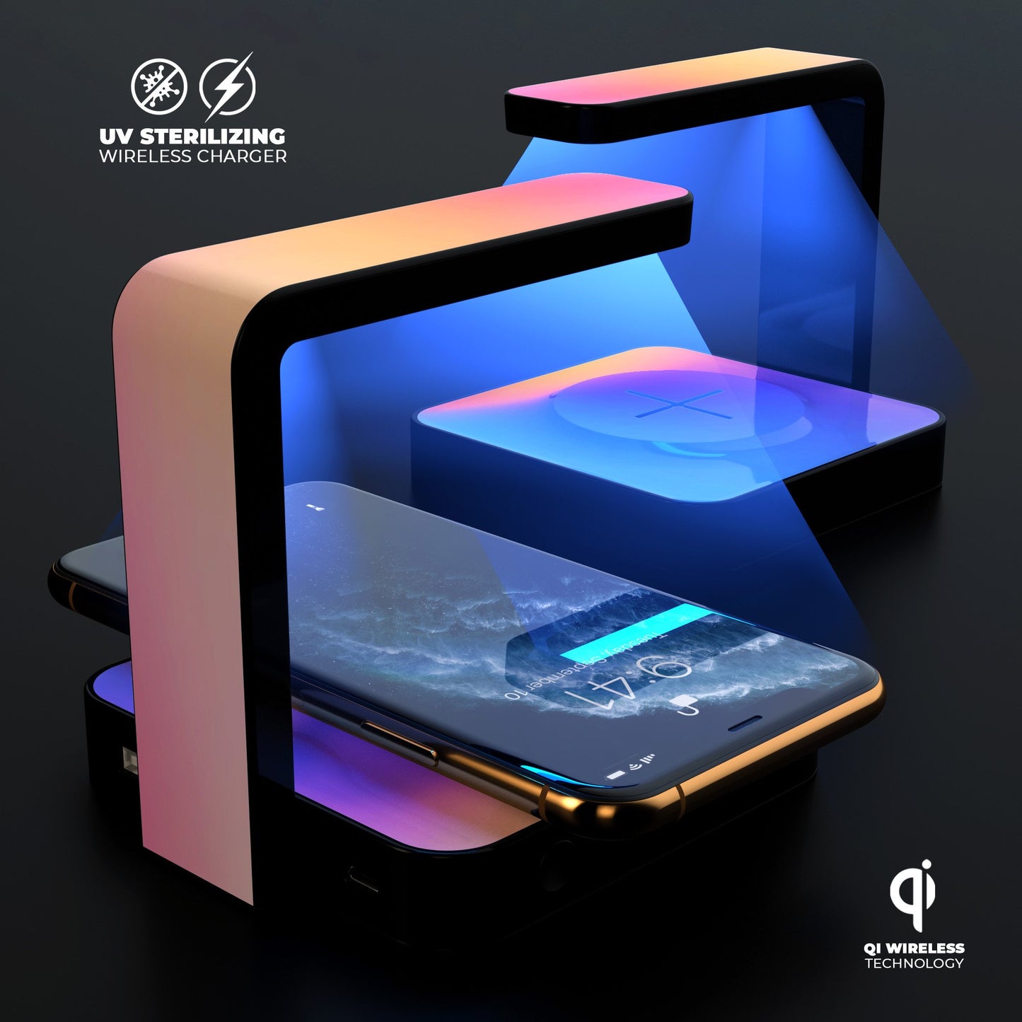 Pastel Minimalistic V1 UV Germicidal Sanitizing Sterilizing Wireless