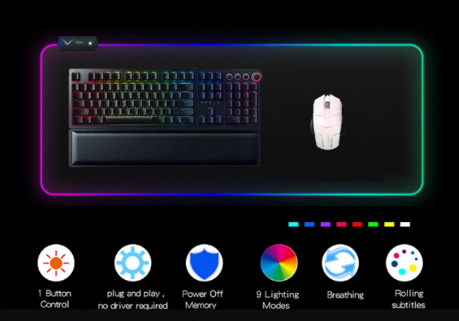 RBG Lightning Mode Extra Large Gaming Mousepad