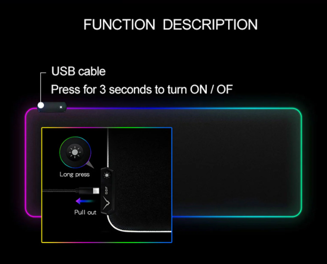 RBG Lightning Mode Extra Large Gaming Mousepad