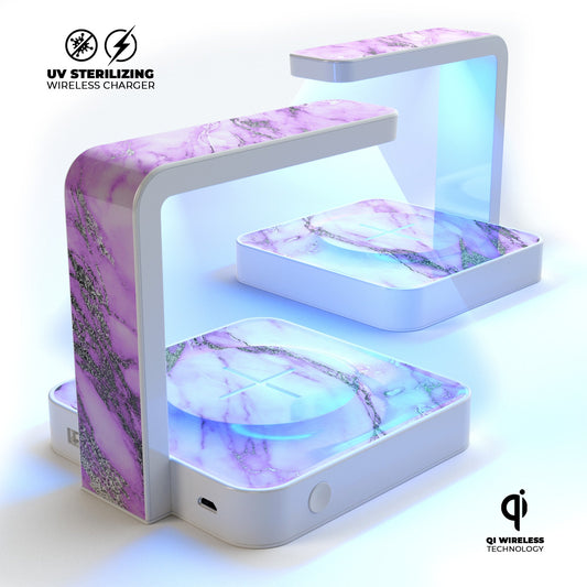 Purple Marble & Digital Silver Foil V10 UV Germicidal Sanitizing
