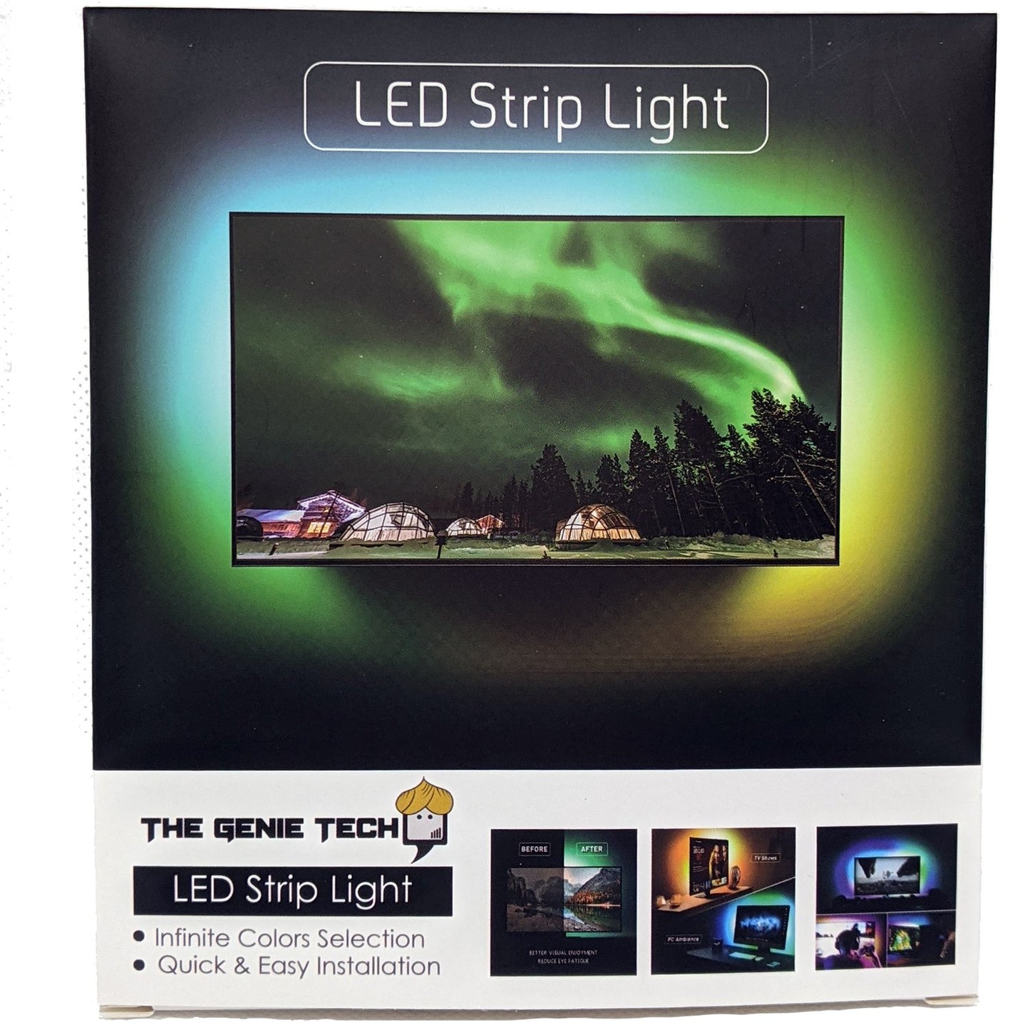 RGB LED Light for TV Backlight USB Powered, 24”- 60” TV with Remote